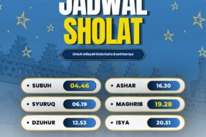 Jadwal Sholat Kairo Hari Ini, Akurat & Terupdate